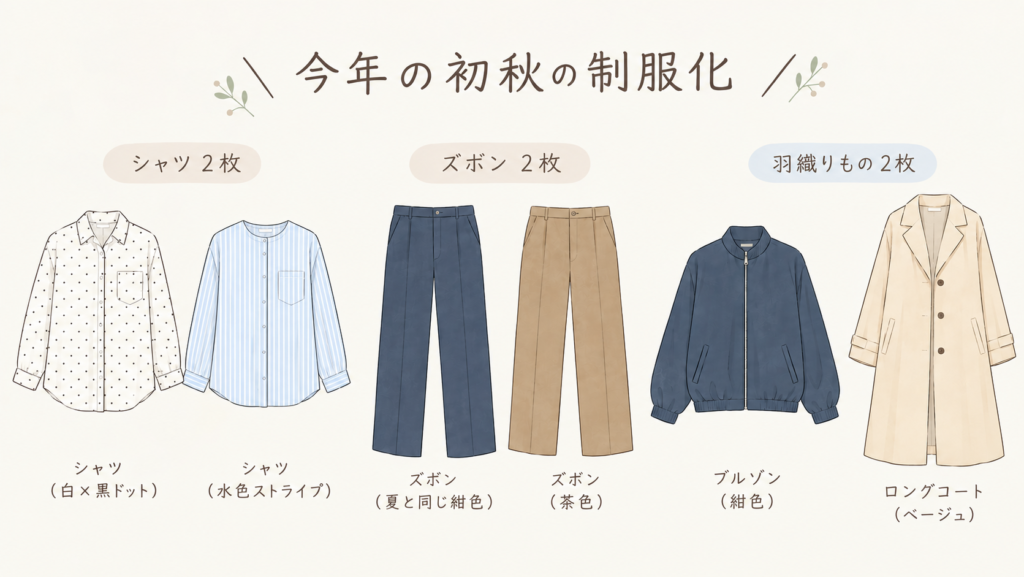 秋服の制服化