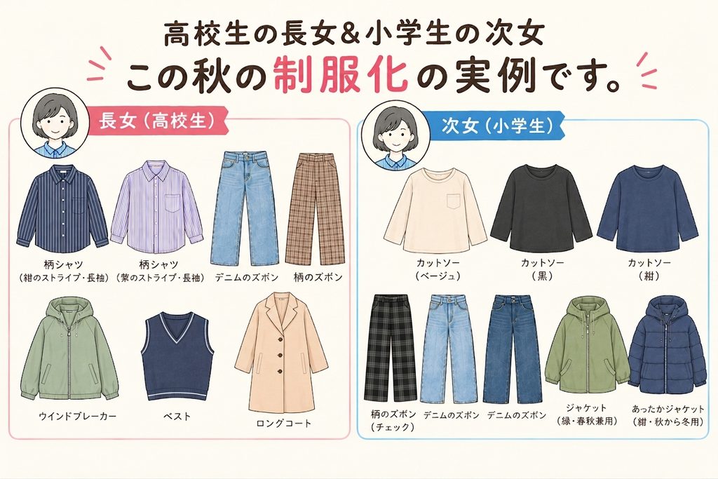 秋の子供服制服化